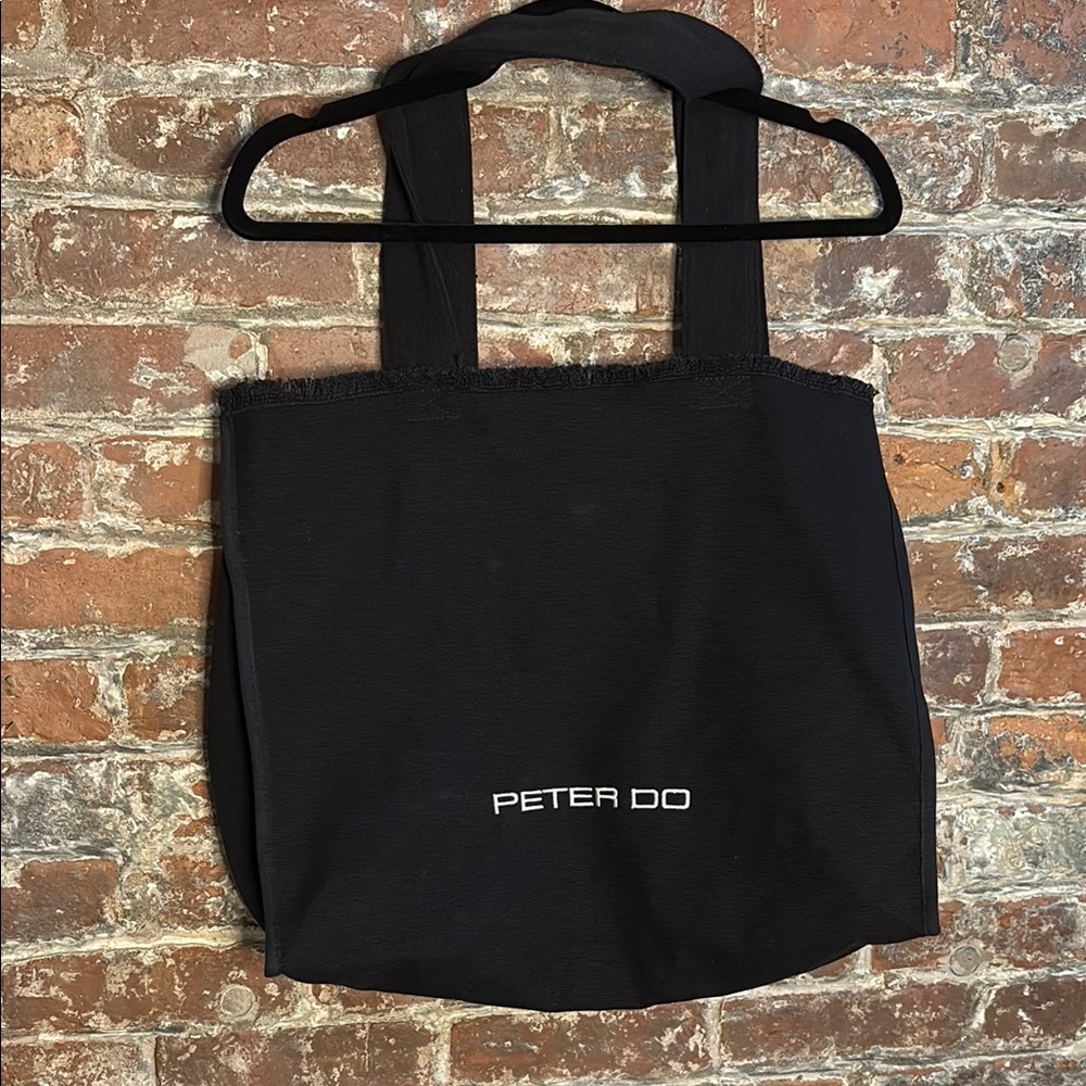 PETER DO Black canvas  Tote Bag